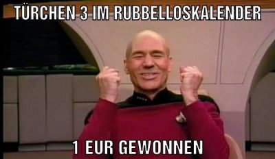 Türchen 3 im rubbelloskalender 1 EUR gewonnen