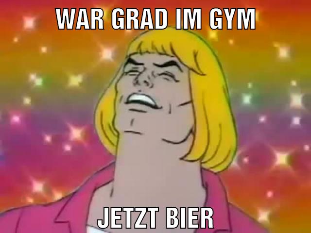 War grad im gym Jetzt bier