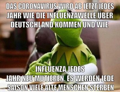 das coronavirus wird ab jetzt jedes jahr wie die influenzawelle über deutschland kommen und wie influenza jedes jahr neu mutieren. es werden jede  saison viele alte menschen sterben