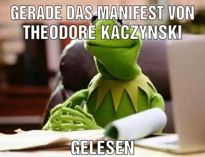 Gerade das Manifest von Theodore Kaczynski Gelesen