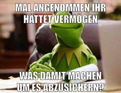 mal angenommen ihr hättet vermögen was damit machen um es abzusichern?