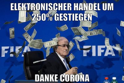 Elektronischer Handel um 250% gestiegen danke corona