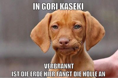 in gori kaseki verbrannt ist die erde hier fängt die hölle an