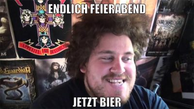 endlich feierabend jetzt bier