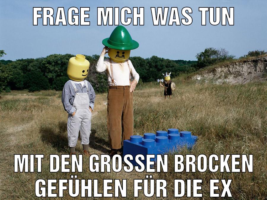Frage mich was tun Mit den großen Brocken Gefühlen für die Ex
