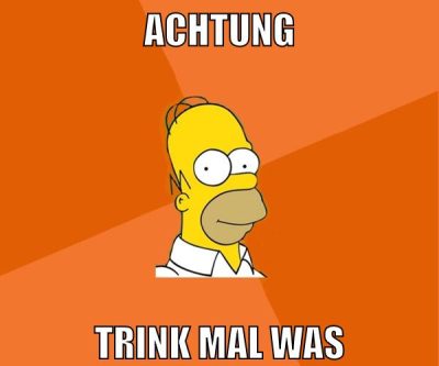 achtung trink mal was