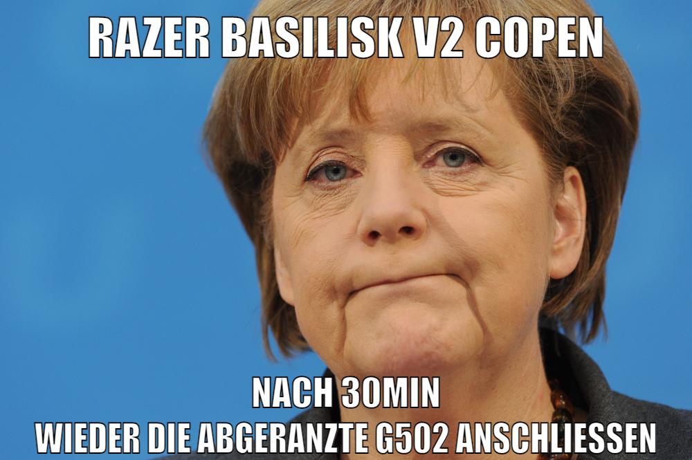 Razer Basilisk V2 copen nach 30min wieder die abgeranzte g502 anschließen
