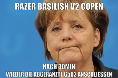 Razer Basilisk V2 copen nach 30min wieder die abgeranzte g502 anschließen